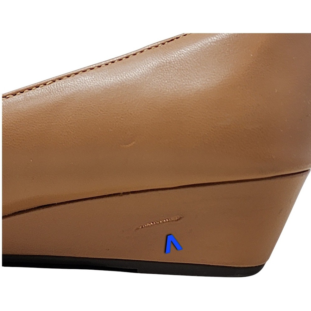 Adrienne Vittadini Palmer‎ Wedge Pumps 8.5M Womens Tan Beige Minimalist Neutral - Picture 7 of 14